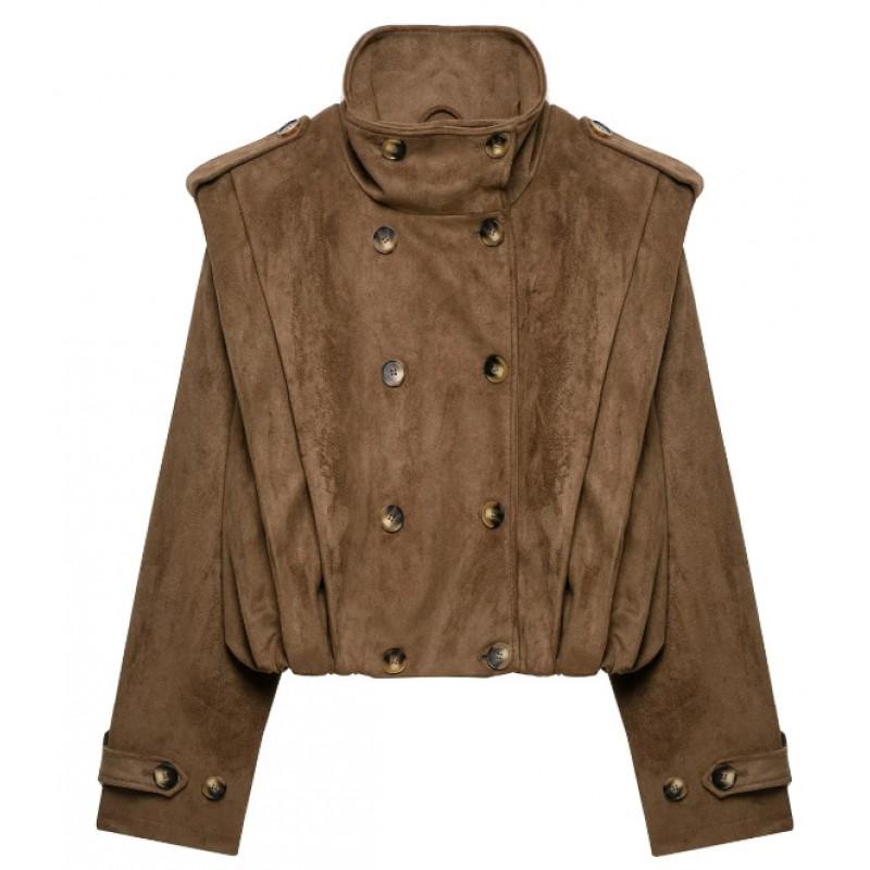 Womens French Chic Short Trench Coat