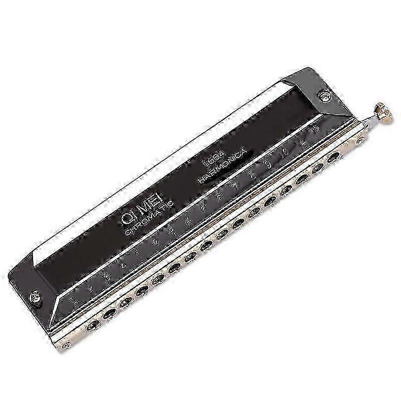 Professionele Chromatic Harmonica 16 Gaten 64 Tonen Toets C Rond Mondstuk Mondorgel voor High-End Performers