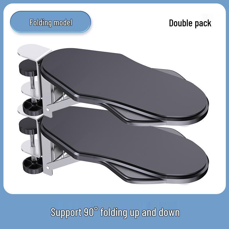 Folding Rotating Arm Support for Desk - Adjustable Elbow Rest for Home or Office