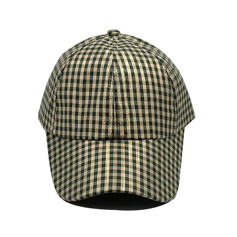 New Men's and Women's Spring and Summer Plaid Baseball Cap Fashion Cap Outdoor Breathable Sunscreen Hip Hop Hat