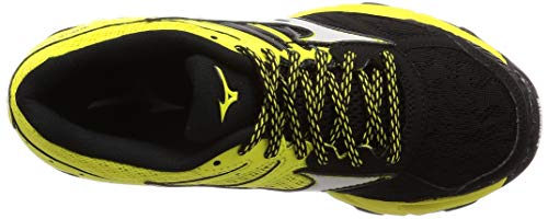 Mizuno Wave Mujin 5 Running Shoes, Black/Light Gray/Yellow, Size 23.0 cm, 2E