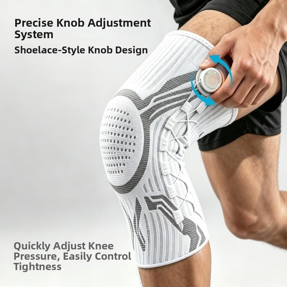 Elastische Sport-Kniebandage Dünne Kniebandage Unterstützung Unisex Knopf Kniepolster Laufen