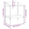 VidaXL Support pour plantes anthracite 75,5x54,5x100cm acier galvanisé, support de fleurs, support de plantes extérieur, 364535