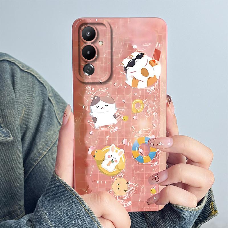 For Tecno Pova 4 Phone Case LG7n Back Cover Silicone Sweet Painted Cartoon Shell Funda Lovely Printed Protective Coque Casing