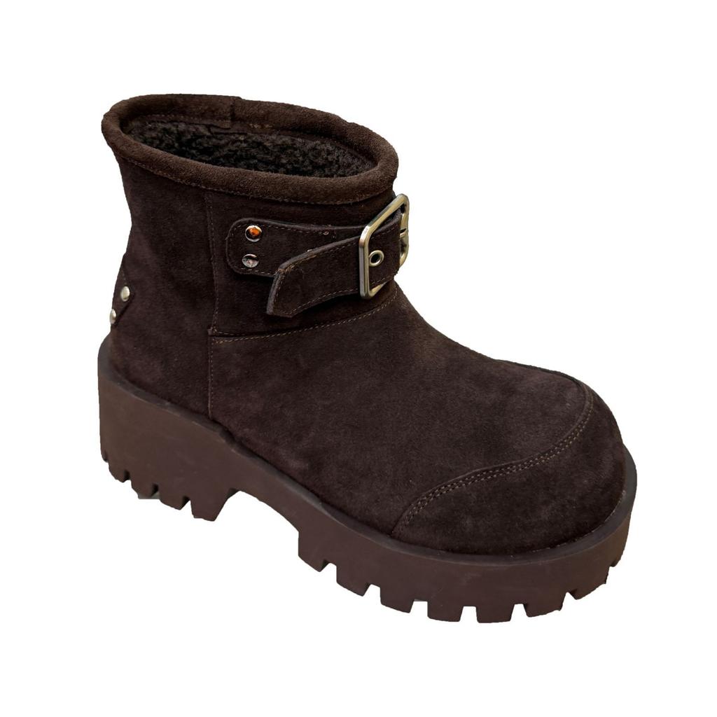 New Chinese 2025 winter new popular Martin boots versatile thick-soled thick velvet big cotton shoes fashionable snow boots women