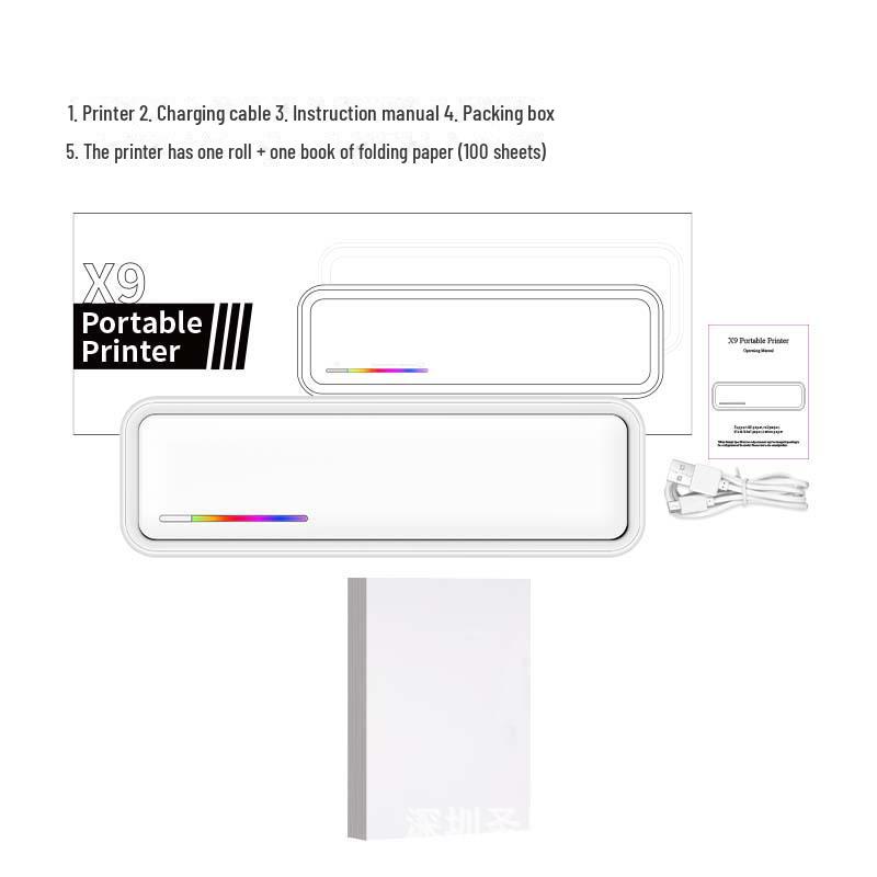 Portable Mini Bluetooth A4 Printer: Inkless Tattoo, Study, Homework, Photo & Label Solution