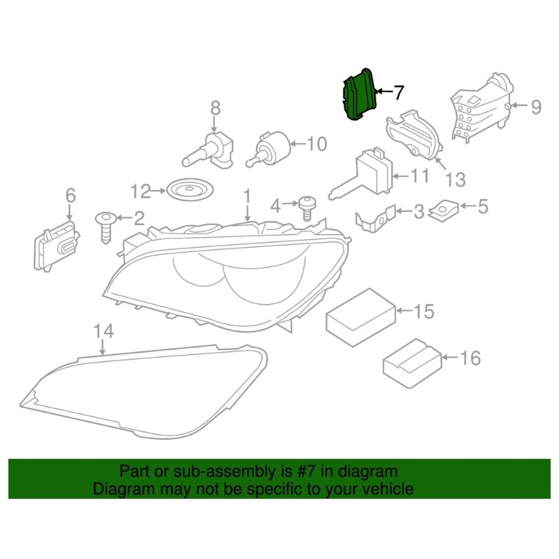 Automotive Headlight Ballast Control Unit 63117355074 63117316181 Automatic Beam Adjustment Technology