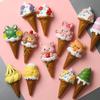 Cute Refrigerator with Magnetic Suction Stickers Refrigerator Decoration Cartoon Ins Ice Cream Animal Teddy Bear