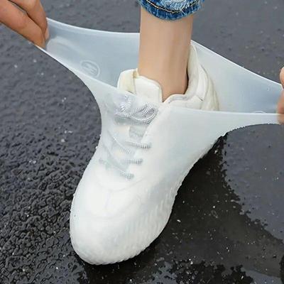 Gummi-Regenstiefel-Überschuhe für den Außenbereich, wasserdichte Schuhüberzüge aus Silikon, wiederverwendbar, für regnerische Tage