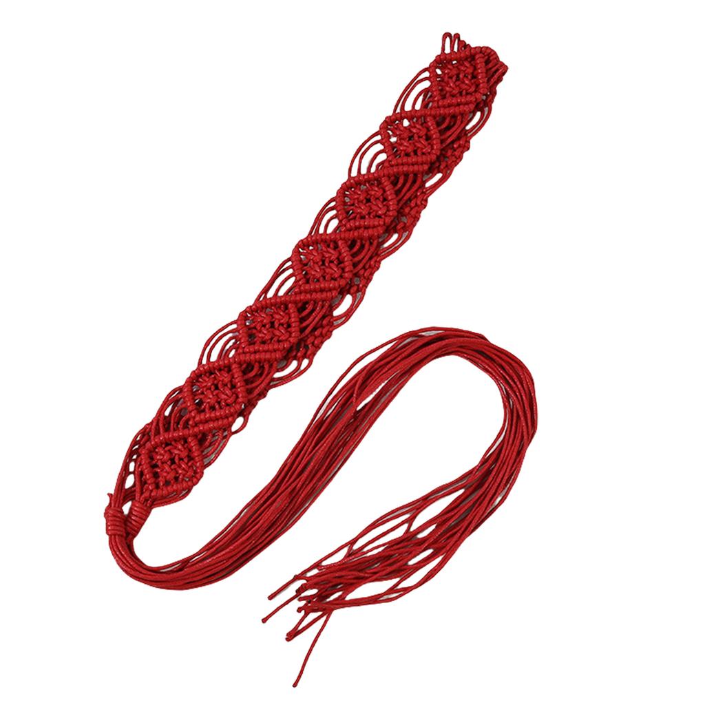 Fashion Woven Rope Belt Crochet Travel Waiststrap Girl Waist Ornament Accessories Ethnic Waist Belt Women Waiststrap