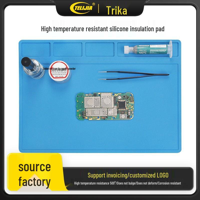 Magnetic Heat-Resistant Silicone Repair Mat for Mobile Device Repairs