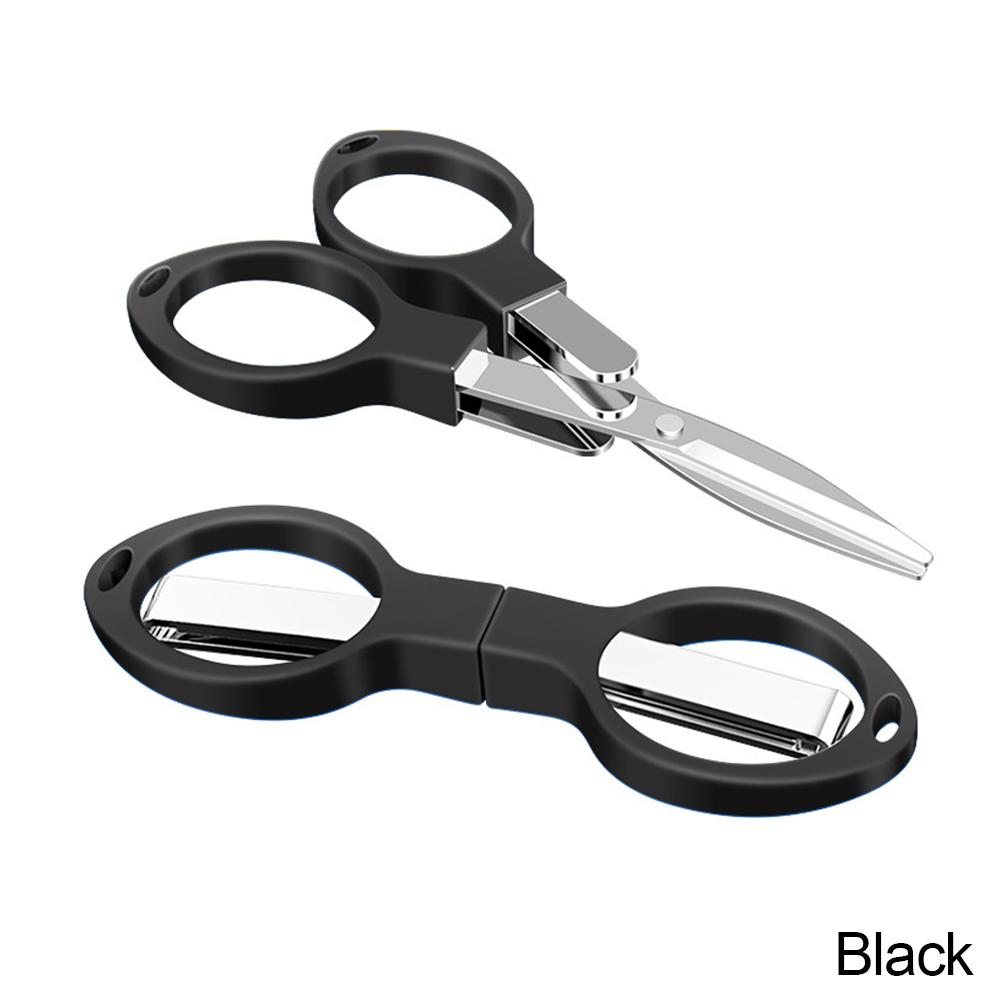 Folding Scissors Safe Portable Keychain Trip Scissors Cutter, Safety Portable Travel Trip Scissors Used for Home Office Fishing