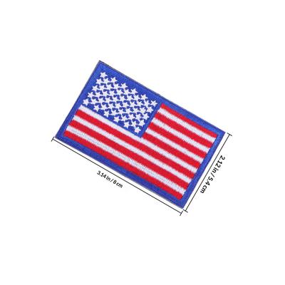 4Pcs Flag Embroidered Patches Usa Patriotic Design Versatile Use Iron On Sew On for Backpack Clothes Hats Uniforms Decorative