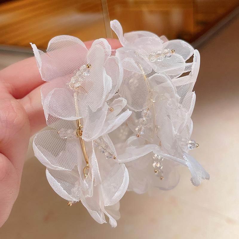 Eugen yarn temperament petal earrings ethnic style fashion retro stud earrings simple and versatile vacation style earrings women