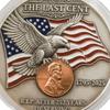 Final Cent Memorial Coin with American Flag & Eagle Final Penny The Last Coin Token Gift for History & Collectors