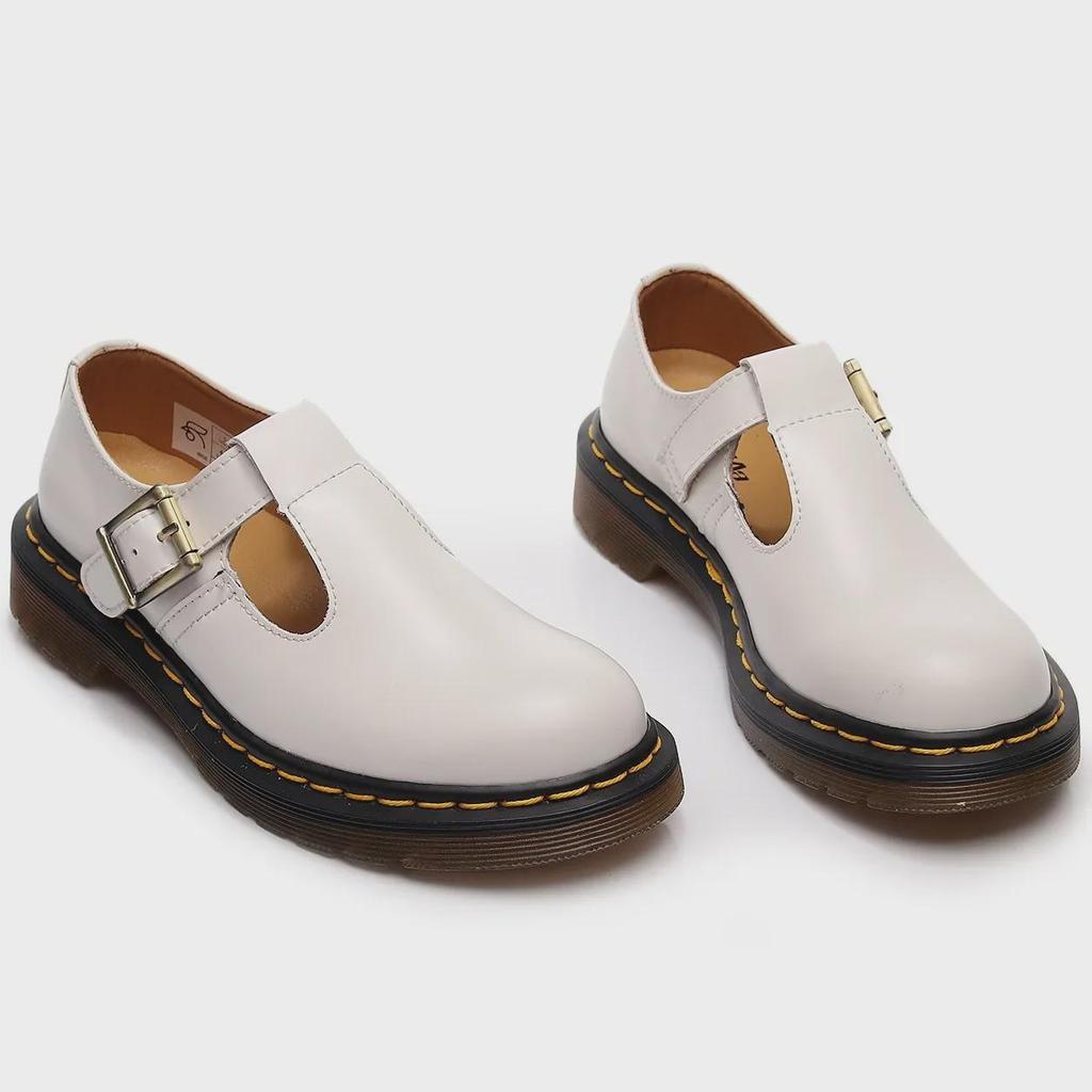Aibiden Women's Genuine Leather Mary Jane T-Strap Shoes - British Fashion Student Style.