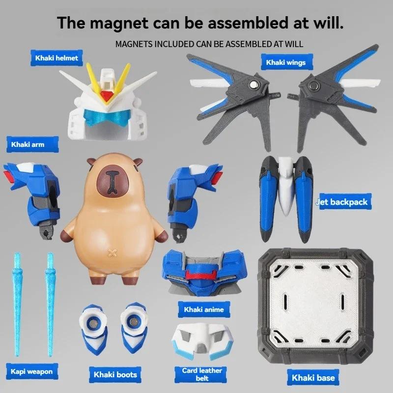 New Capybara Robot Mecha Figure Kits Assembly Model Toy Magnetic Mecha Armor Set Decorations Kids Toys Gifts 2026