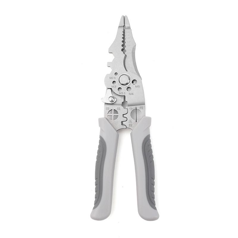 Multi-Functional Stainless Steel Electrician's Wire Stripper and Cutting Pliers