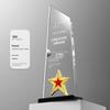 Crystal Trophy: Five-Pointed Star Metal Award for Children's Basketball and Outstanding Employee Excellence