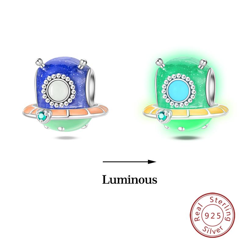 Kupferfarbene Im Dunkeln leuchtende Glühwürmchen Honigbiene Stern Anhänger Perlen Passen Qikaola Original Armbänder Feiner DIY Schmuck Geschenk