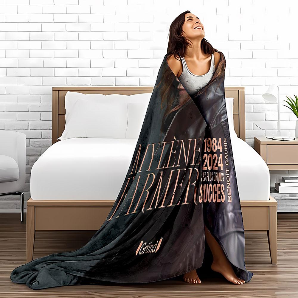Mylène Farmer Tribute Blanket for all seasons blanket lunch break throw gift