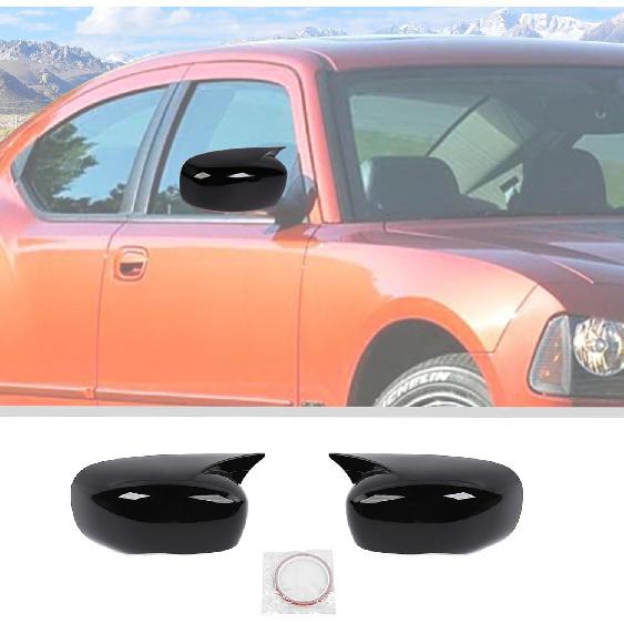 JWWY Side Mirror Cover Rearview Mirror Cover Replacement Decorative Mirror Cover Trim Fit for 2010-2025 Dodge Charger Exterior Accessories Carbon