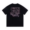 SYNAWORLD Short-sleeved Top Men's and Women's Street Hip-hop Punk Letter Print T-shirt Versatile Casual Casual Versatile