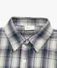 LOSSYROW Oversized Checkered Shirt Blue