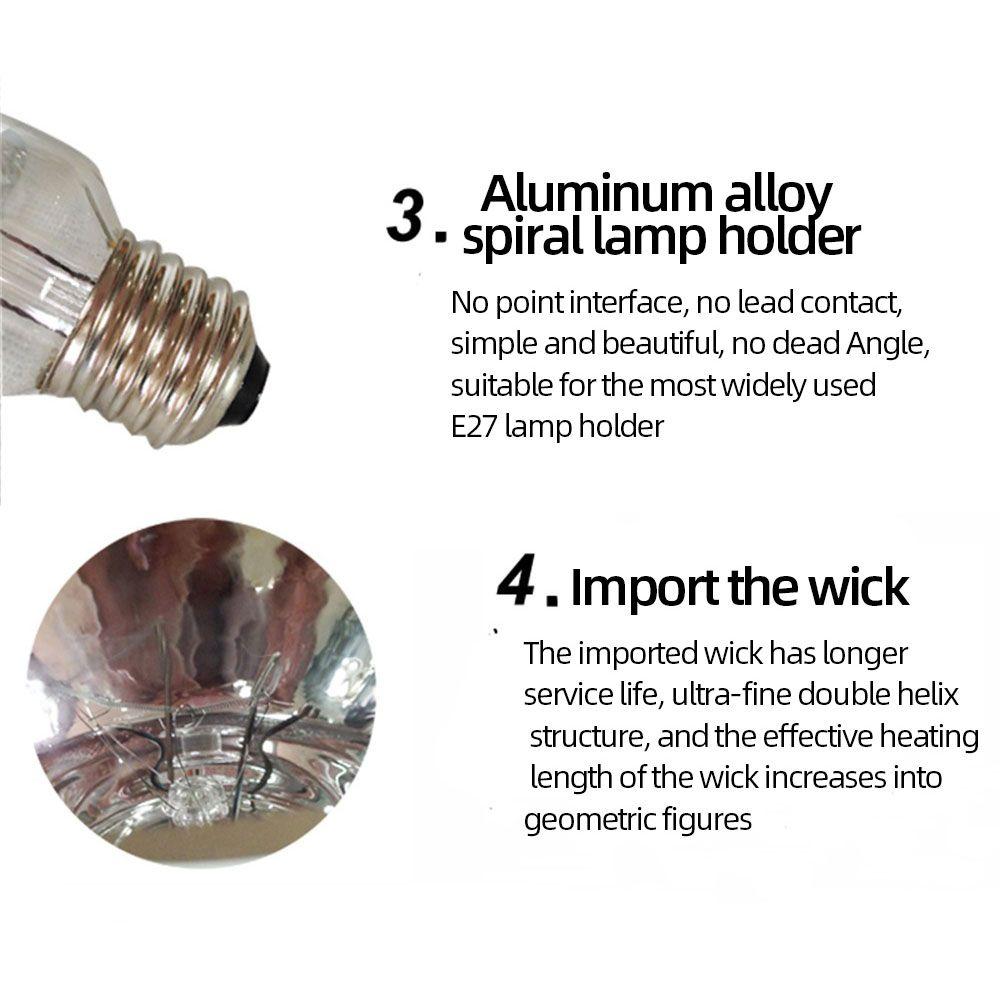 Brood Thickened Reptile Habitat Lighting Pet Brooder Lamp Breeding Bulb Heating Lamp Bulb