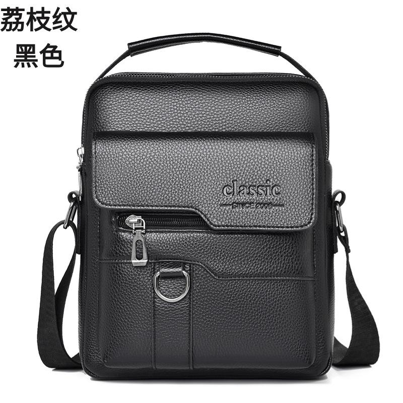 Men s Business Commuter Shoulder Bag Large Capacity Wear Resistant Men s Handbag Men s Bag Premium Shoulder Bag чёрный