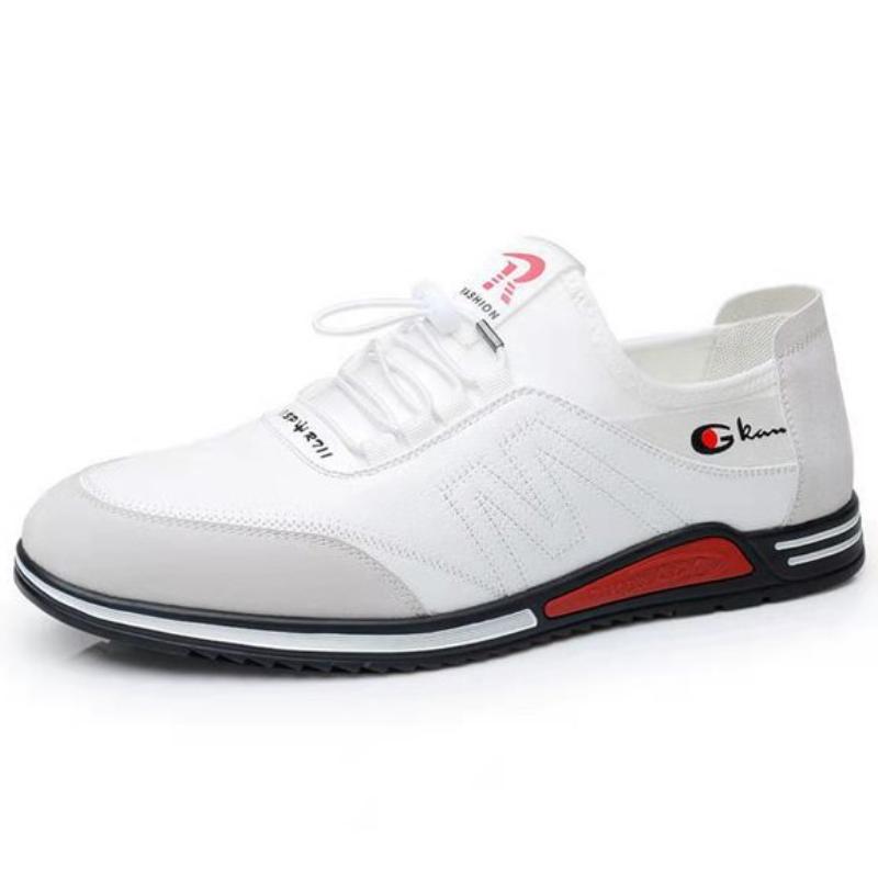 New Fashion Men's Shoes Concise Soft Soled Men Casual Shoes Breathable Lace-Up Bottom Light Sneakers Male 2024 Tenis Masculino