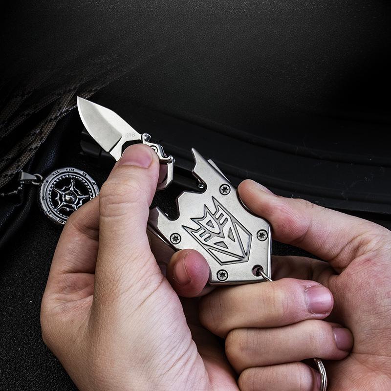 Mini Knife Transformers Small Knife Keychain Folding Knife Multifunctional Express Knife Outdoor Portable Combination Knife