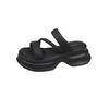 Cool slippers women's summer outer wear 2025 new thick-soled heightening casual matching skirt versatile fashion seaside sandals