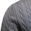 Men's Autumn Winter Solid Knitted Crew Neck Sweater Fashion Casual Deer Embroidery Pullover