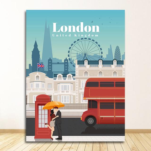 I drukuje zdjęcia ścienny do salonu wystrój domu londyn nowy jork paryż hiszpania mapa miasta obraz ścienny na płótnie skandynawskie plakaty