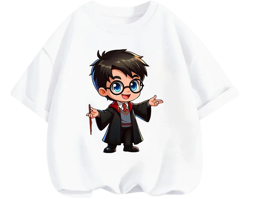 Premium Soft Harry Potter Short Sleeve T Shirt Summer Casual Cartoon Printed Children Daily Wear
