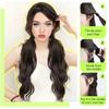 2PC Synthetic Rubber Band Ponytail Sweet Woman Black Slightly Curly Ponytail Extension Long Heat-resistant Wig   hair pieces