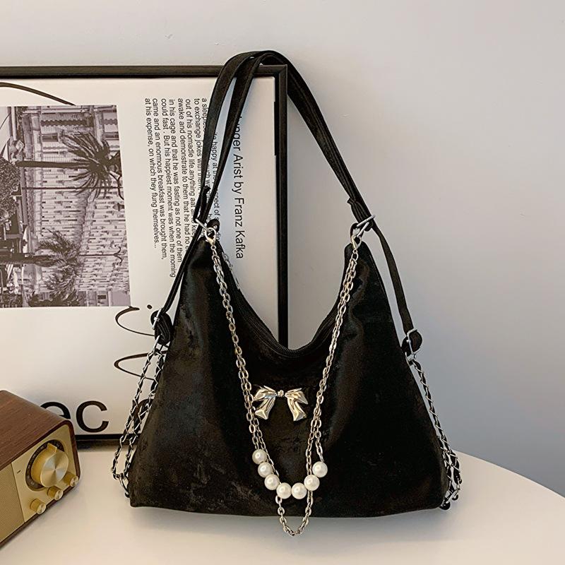 

Корейская версия модного рюкзака-бабочки 2024 года, новая сумка-мессенджер через плечо с цепочкой для студентов, большая вместительная сумка-тоут