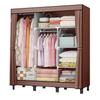 Multifunctional Foldable Grid Wardrobe: Moisture-Proof, Double Hanging Storage Cabinet