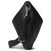 Gucci Body Removable and adjustable shoulder strap with zipper closure, grained soft leather, shoulder crossbody bag, small size, men's black