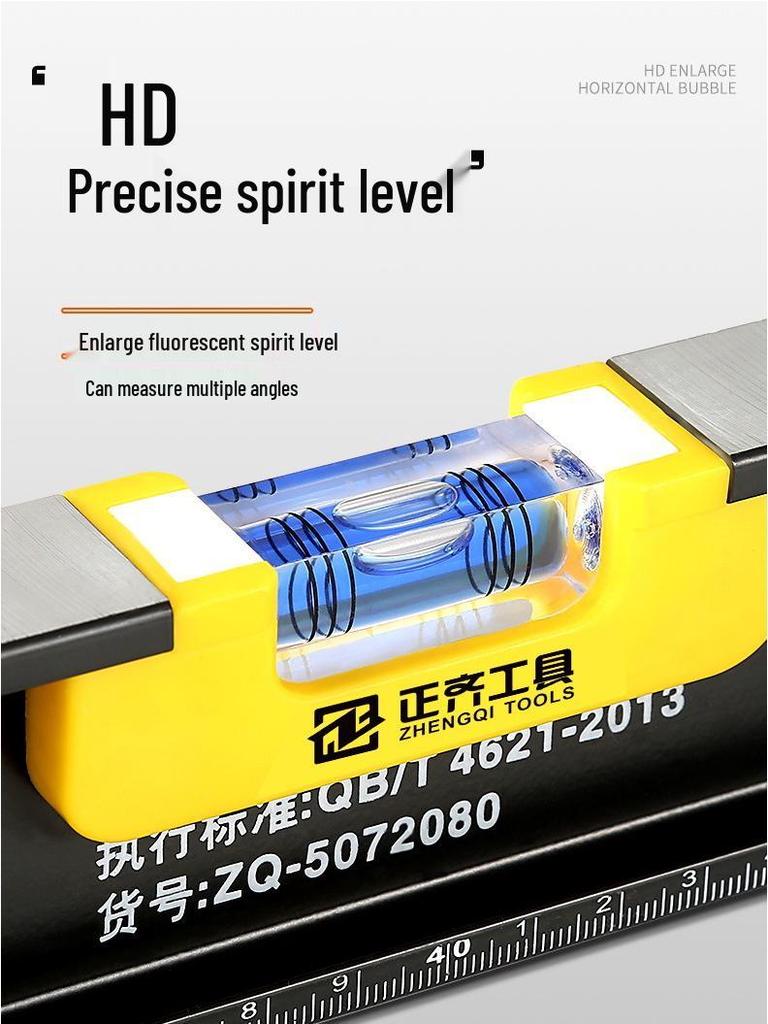High Precision Spirit Level with Angle Inclination Balance, Vertical & Horizontal Measuring Rangefinder, Strong Magnet