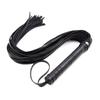 Hochwertige Pu-Leder Pimp Whip Racing Reiten Ernte Party Flogger Handschellen Königin schwarze Reitpeitsche