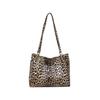 (Brown) Leopard Luxurious Print Tote Bag For Women Stylish Large Capacity Bag Perfect For Daily Fashion
