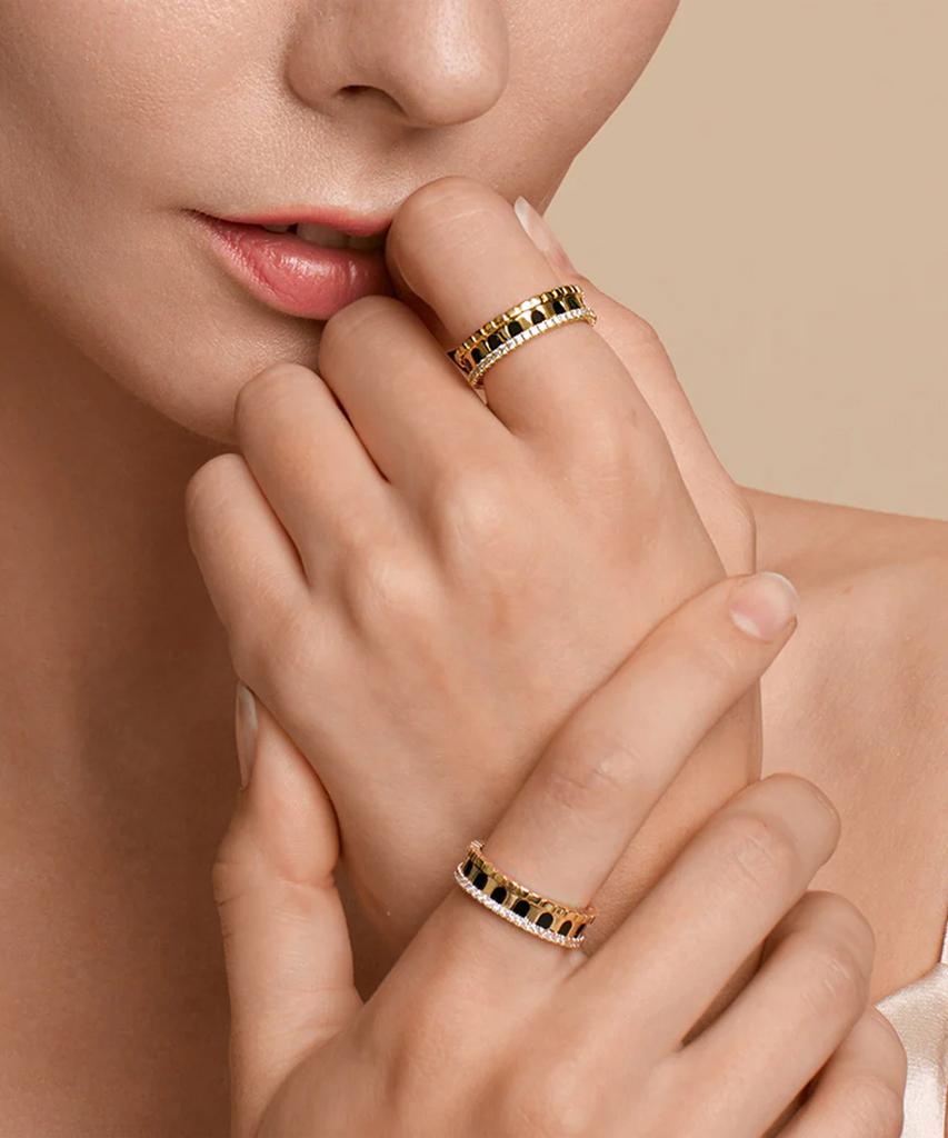 Lola Rose Arch Ring 2-Color Gemstone Ring