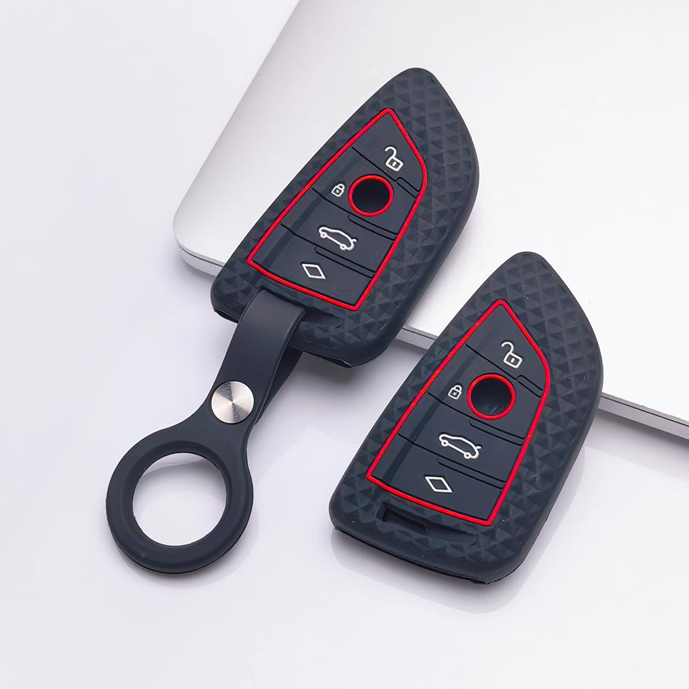 Key Fob Cover for BMW I5 X1 X2 X3 X4 X5 X6 X7 Anti-Scratch Guard Shockproof Protection Soft Grip Texture Responsive Button Touch Dust Resistant Cover