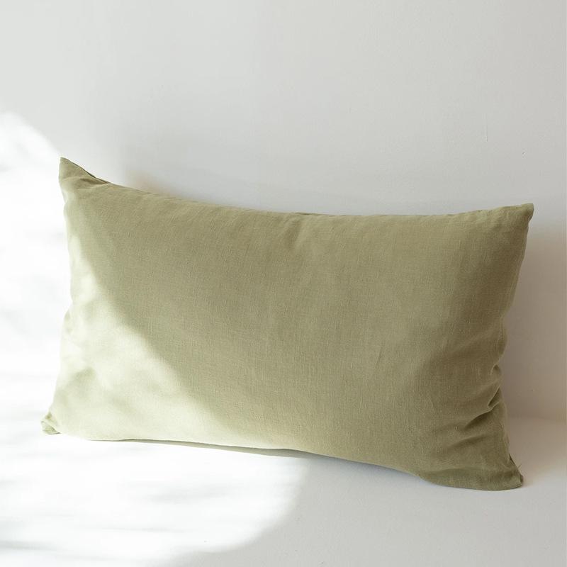 100% Linen Pillowcases, No Insert, Washed Flax Pillow Cases with Envelope Closure, Luxurious Breathable Comfy Pillow Shams