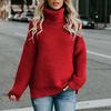 Women's Casualsolid Color Casual Thick Line Long Sleeve Turtleneck Sweater