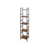Steel and Wood Storage Shelf - AKTIVE - 5 Shelves - 30x24x144 Cm - Easy Assembly - Sturdy - Durable