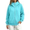 Women's Fashion Loose Fit Zip-Up Hoodie Casual Long Sleeve Sweatshirt