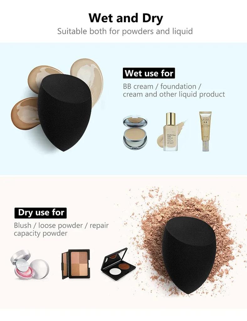 10/12Pcs Makeup Sponge Beauty Egg Foundation Sponges Liquid Cream Cosmetic Puff Women Make Up Accessories Beauty Tools